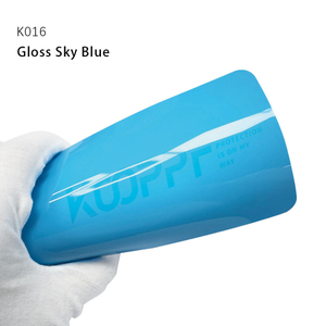 Gloss Sky Blue Car Wrap Film - 8.0mil Película de protección de pintura TPU de autocuración | Kooppf