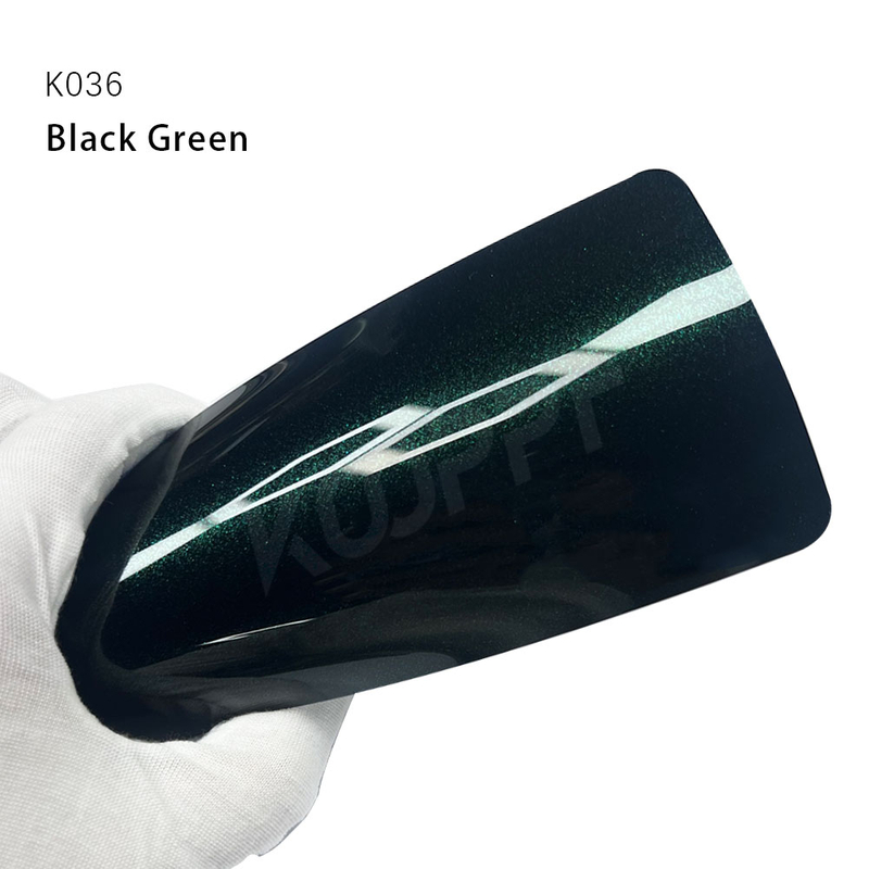 Pegatina de película de protección para envoltura de automóvil en color verde tpu negro 1.52 x 16m/rollo