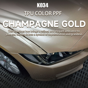 Champagne Gold Color PPF TPU Protección de pintura Película Antiabia Protección de lujo resistente a las manchas 